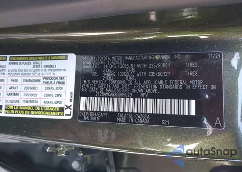 2025 Lexus Rx 350 Premium z USA, uszkodzony, nr VIN 2T2BAMCA8SC089029